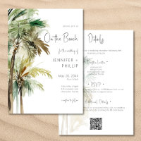 Palmen modern am Strand Hochzeit zwei Seiten