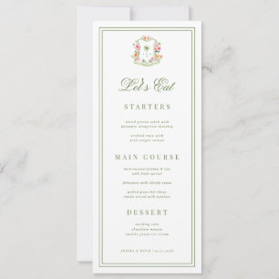 Palmen-Monogramm Tropische Hochzeitskarte Speiseka Einladung