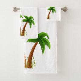 Palmen Originelles Badetuch Set