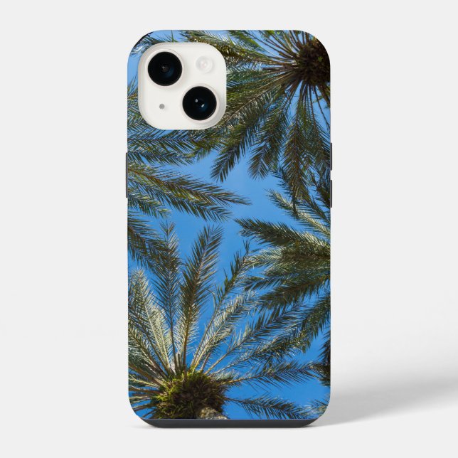 Palmen Schirm iPhone 14 Hülle (Rückseite)