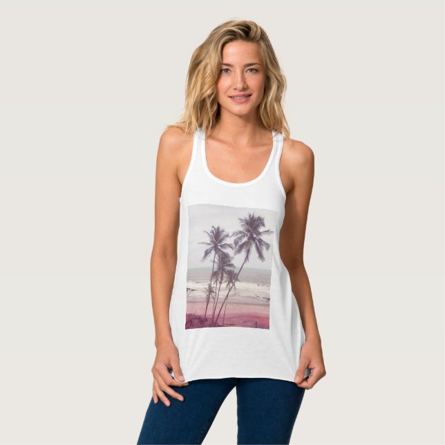 Palmen, Sommer Tank Top (Vorderseite Vollansicht)