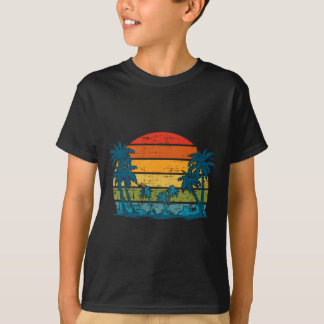 Palmen Sommerferien Retro-Insel tropisch T-Shirt