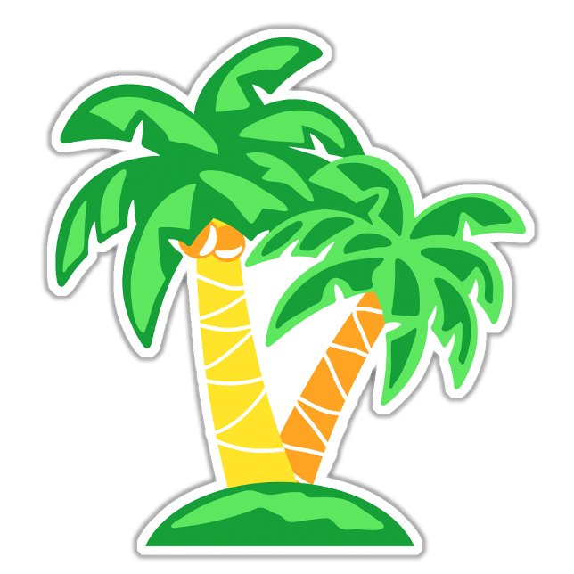 Palmen Tropische Palmen Farbschnitt Aufkleber (Dye Cut Sticker)