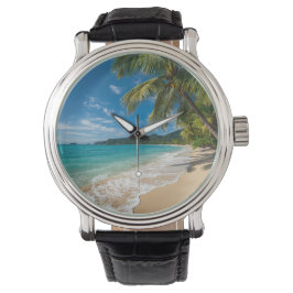 Palmen Tropischer Strand Ozean Armbanduhr
