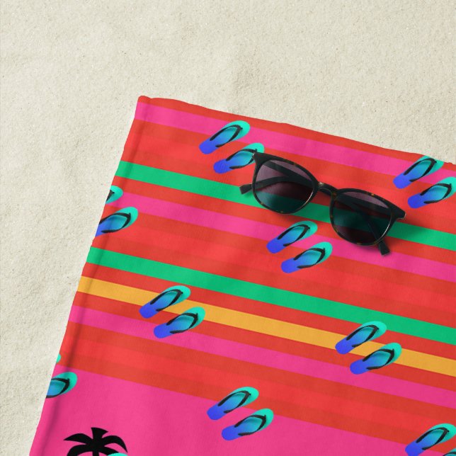 Palmen und Flip Flops Strandtuch (Beispiel)