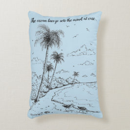 Palmen und Sandpiper Beach Life Zierkissen