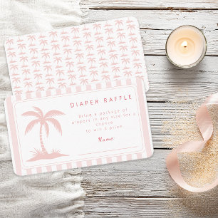 Palmen und Schnuller Baby Shower Windel-Raffle Begleitkarte