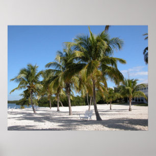 Palmen und Strand-Druck Poster