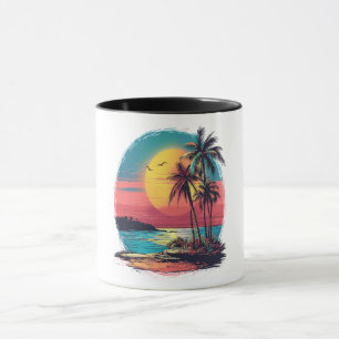 Palmen und Strand Tasse
