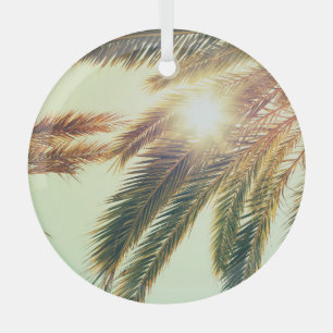 Palmen, Vintager Himmel. Ornament Aus Glas