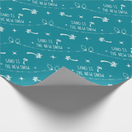 Palmen & Weihnachtsbeleuchtung Sand & Schnee | AQU Geschenkpapier