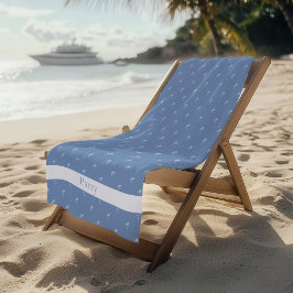 Palmen weiß auf Meerblau Strandtuch