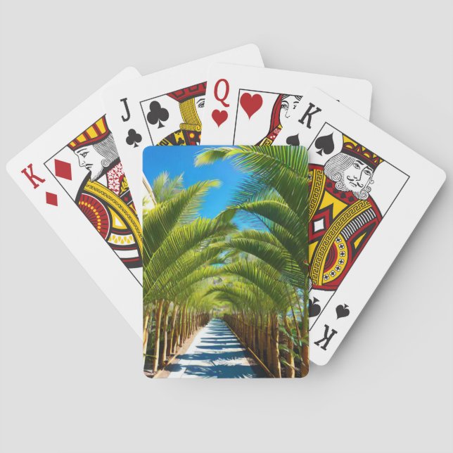 Palmenallee Spielkarten (Rückseite)