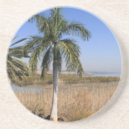 Palmenbaum am See von Galiläa in Israel, Untersetz Getränkeuntersetzer