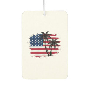 Palmenbaum Amerikanische Flagge Patriotischer Stra Autolufterfrischer
