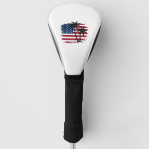 Palmenbaum Amerikanische Flagge Patriotischer Stra Golf Headcover