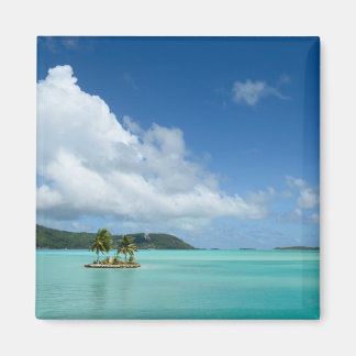 Palmenbaum auf Bora Bora Lagune Magnet