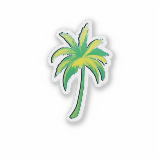 Palmenbaum  aufkleber (Vorderseite)