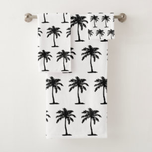 Palmenbaum Botanischer Tropischer Druck Badhandtuch Set