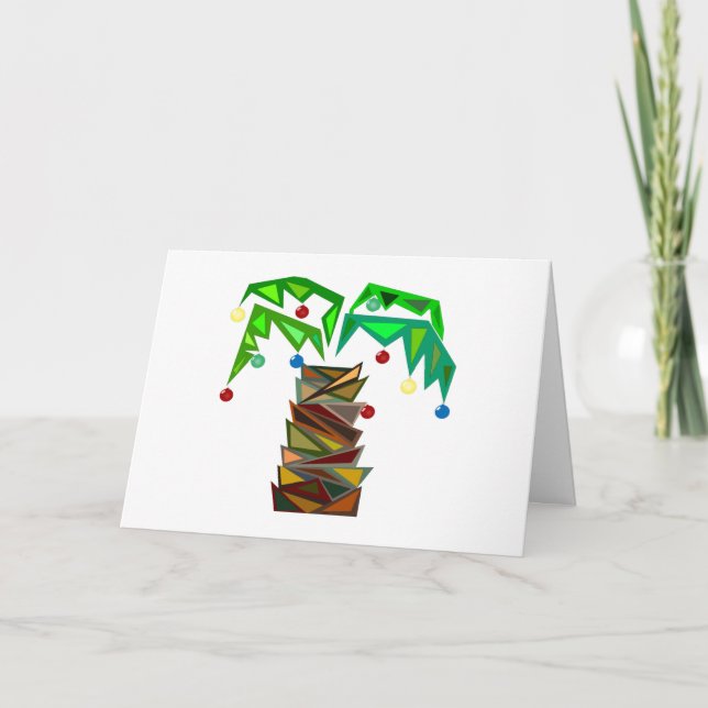 Palmenbaum geklappte Urlaubskarte Feiertagskarte (Vorderseite)