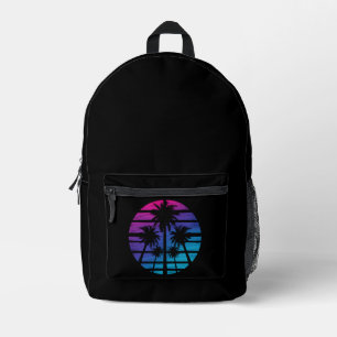 Palmenbaum Hawaiianischer Strand Sommerurlaub Bedruckter Rucksack