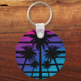 Palmenbaum Hawaiianischer Strand Sommerurlaub Schlüsselanhänger