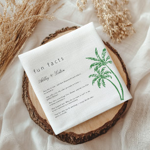 Palmenbaum Lustige Fakten über die Hochzeit der Fr Serviette