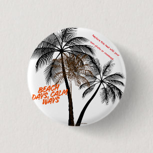 Palmenbaum-Motivationskunst – Vollständig anpassba Button