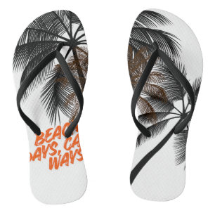 Palmenbaum-Motivationskunst – Vollständig anpassba Flip Flops