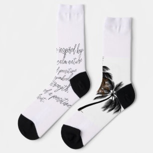 Palmenbaum-Motivationskunst – Vollständig anpassba Socken