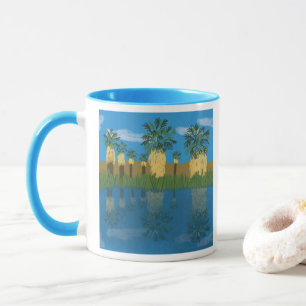 Palmenbaum Oase California Wüste Tasse