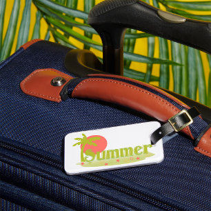 Palmenbaum Sommer mit Sonne und Strand Gepäckanhänger