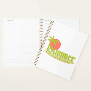 Palmenbaum Sommer mit Sonne und Strand Planer
