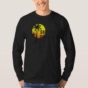 Palmenbaum Sommer Sonnenuntergang Sonnenaufgang So T-Shirt