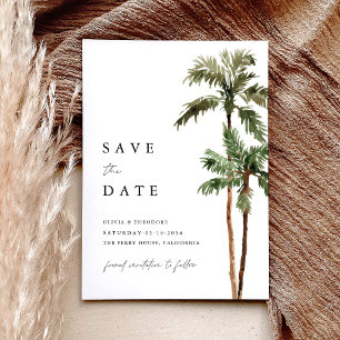 Palmenbaum Tropische Destination Hochzeit Save The Date