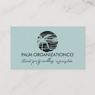 Palmenbaum Tropisches Minimal-Logo Visitenkarte