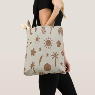 Palmenbaum und Mond Boho-Tasche Tasche