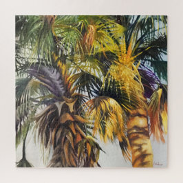Palmenbäume farbenfrohe, beeindruckende Malerei