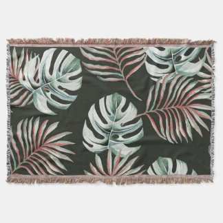 Palmenbäume, Monstera: tropische Wasserfarbe. Decke