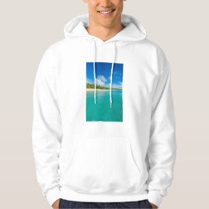 Palmenbestandene Strand, Tonga Hoodie