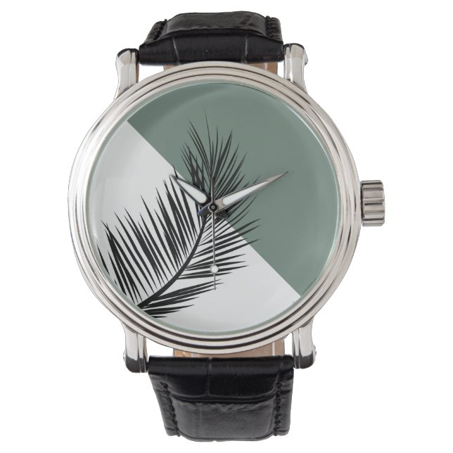 Palmenblatt Armbanduhr (Vorderseite)