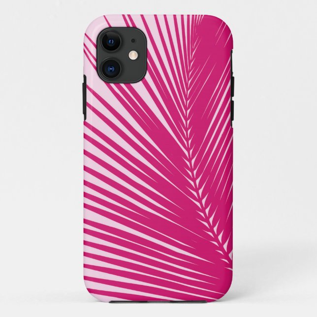 Palmenblatt - Magentrosa Case-Mate iPhone Hülle (Rückseite)