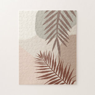 Palmenblätter, Boho abstrakte geometrische Kunst