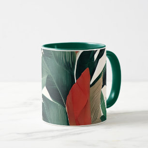 Palmenblätter in gedämpften Tönen Tasse