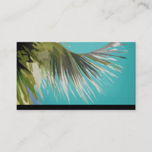 Palmenblätterpalme mit tropischen Visitenkarten Visitenkarte