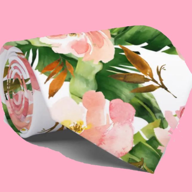 Palmenblättrige tropische Blume Botanisch Krawatte (Von Creator hochgeladen)