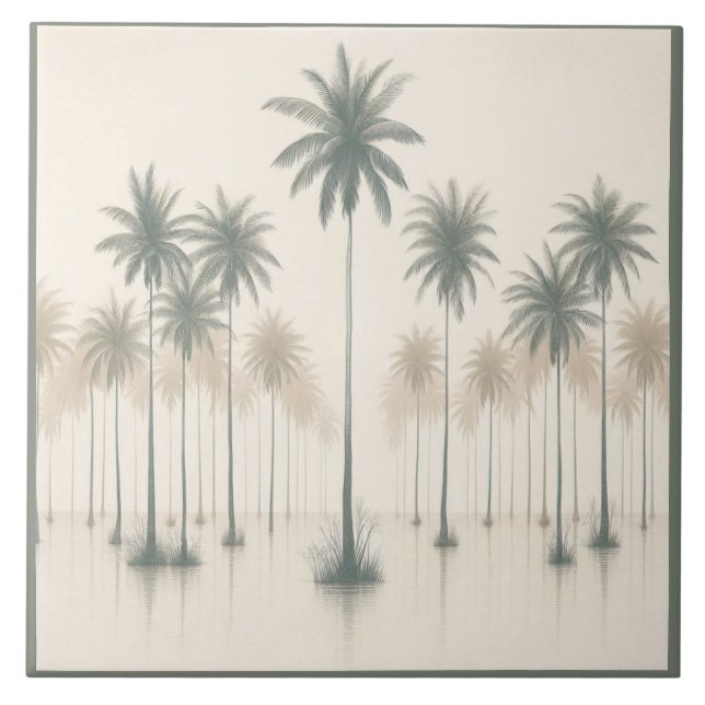 Palmenboulevard Fliese (Vorderseite)