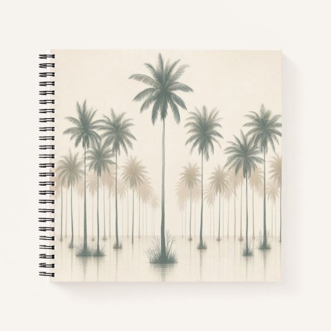Palmenboulevard Notizbuch (Vorderseite)