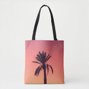 Palmenfotografie der Silhouette Tasche