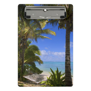 Palmengesäumter Strand Cook Inseln 2 Mini Klemmbrett